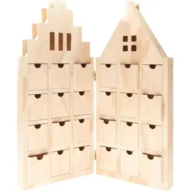 Rico Design Adventskalender-Haus, mit 24 Schubladen