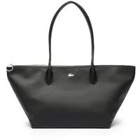 Lacoste Handtasche 'Athena Petit Piqué Shopping Bag' Polyacryl Shopper Schwarz Damen