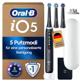Oral-B iO Series 5 Plus Edition Elektrische Zahnbürste schwarz + Reiseetui