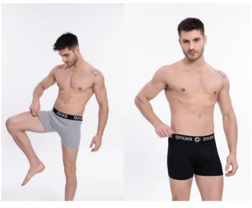 4er Pack Boxershorts Herren Baumwolle Unterhose 2x Grau + 2x Schwarz Gr. XL