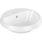 Villeroy & Boch Villeroy und Boch Architectura Einbauwaschbecken 5A654501 d= 45cm, rund, mit Hahnloch, mit Überlauf, weiß