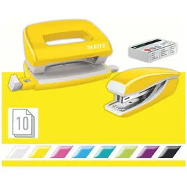 Leitz Locher und Heftgeräte Set NeXXt WOW gelb