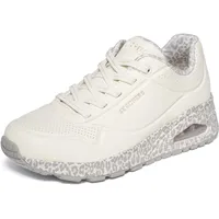 SKECHERS Uno- Safari Time Natural/Off White/Leopard Trim 38