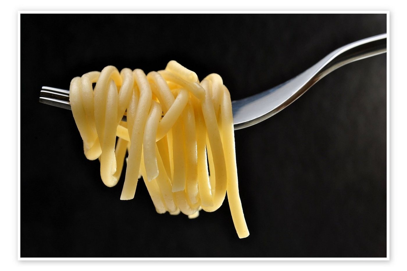 Posterlounge Poster Editors Choice, Spaghetti auf einer Gabel, Fotografie 60 cm x 40 cm