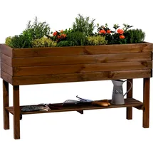Dobar Hochbeet 117 x 40 x 80 cm Braun