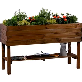 Dobar Hochbeet 117 x 40 x 80 cm Braun