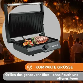 krumad Kontaktgrill 2000W schwarz