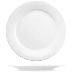 Churchill Art De Cuisine Menu Porcelain Flache Teller 25,4cm, 6 Stück, Weiß, Rund