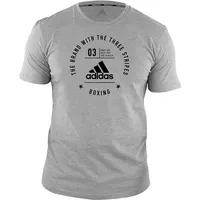 Adidas Unisex Fællesskabslinje T shirt, Grau/Schwarz, S EU