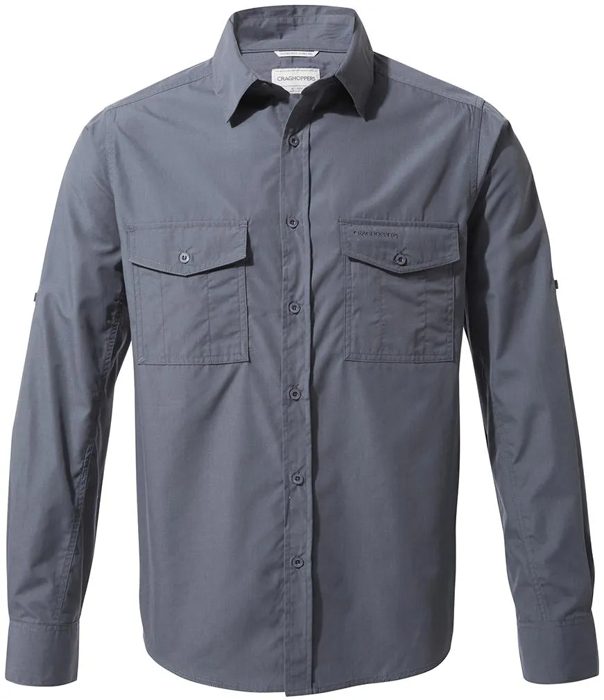 Craghoppers Herren Kiwi Langarmhemd - XXXL - Ombre Blue