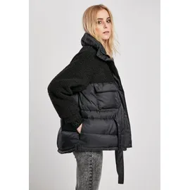 URBAN CLASSICS Sherpa Mix Puffer Jacke Black M