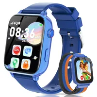 4G Smartwatch Kinder, GPS Smartwatch für Kinder mit Videoanrufe/Voice Chat, SOS-Notruf, WiFi, Schulmodus, Wecker, Schrittzähler, Lernspiele, Geschenk für Jungen und Mädchen 4-15 Jahren (Ozeanblau)