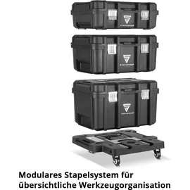 STAHLWERK Werkzeugtrolley Kunststoff/Metall schwarz 3 Teile