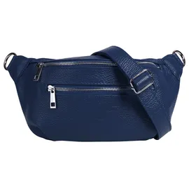 Samantha look Gürteltasche echt Leder, Made in blau