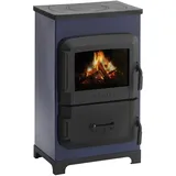 Wamsler Stahl Heizofen Lavendel/Blau Direkte Entlüftung Holz Freistehend