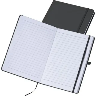 MacMa Notizbuch im PU-Hardcover mit 160 Seiten DIN A5 schwarz