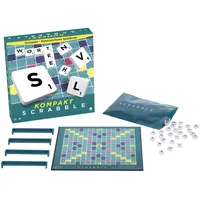 Mattel Games Scrabble Kompakt Brettspiele, Spiele zum Reisen, Geschellschaftsspi