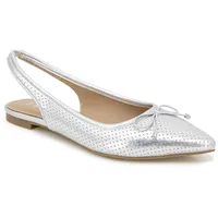 Esprit Damen Petria Slingback Flat Ballerinas, Silberfarben metallisch, 40 EU - 40 EU