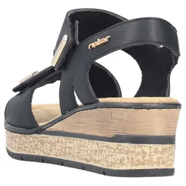 Rieker Keilsandaletten Damen Schwarz 40