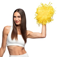 Boland - Pompons, 8 Stück, 34 cm, Puschel, Tanzwedel, Cheerleader Kostüm, Sportoutfit, High School, Football