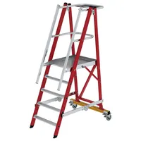 MUNK Plattformleiter GFK/Alu Podestleiter 5 Stufen