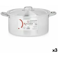 Kinvara Topf mit Deckel Silberfarben Aluminium 12,5 L (3