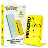 OTL Technologies PK1191 Pokemon Pikachu Magnetisches kabelloses Powerbank-Ladegerät 5000 mAh mit integriertem Ständer