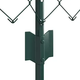 vidaXL Kettengliedzaun-Set 25 x 0,8 m Grün/Stahl