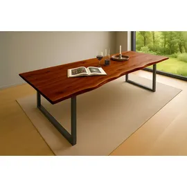 möbelliebling QUINN 240 x 100 cm Akazie nussbaum schwarz