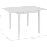 vidaXL Esstisch Weiß (80-120)x80x74 cm MDF