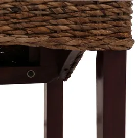 Mendler 2er-Set Esszimmerstuhl Korbstuhl M45 Stuhl Bananengeflecht ~ hell, ohne Kissen