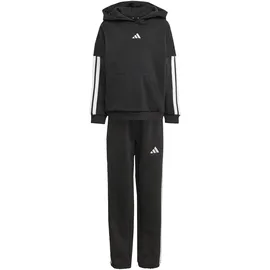 adidas 3 Stripes Essentials Fleece Trainingsanzug Schwarz 110