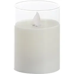 flower Power LED Kerze im Glas PURO 10cm