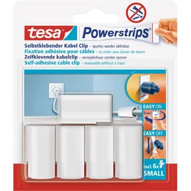 Tesa Powerstrips Kabel Clip Weiß 5 Stück