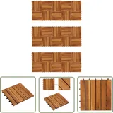 Terrassenfliesen 30 Stk. Vertikales Muster 30x30 Cm Akazienholz - Terrasse Fliesen - Holzterrasse - Gartenweg - Akazienholz - Outdoor Dekoration - The Living Store