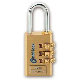 Burg Wächter Burg-Wächter Messing-Hangschloss Combi Lock 80/30 mm