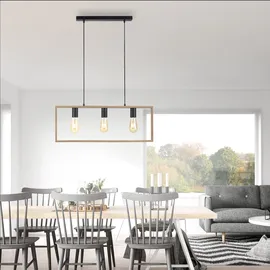 just light. Franky 3-flg. E27 69 x 120 cm rechteckig schwarz
