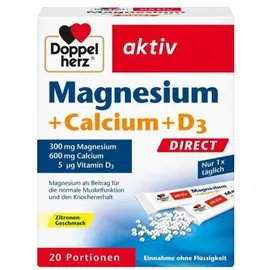Doppelherz Aktiv Magnesium + Calcium + D3 Direct Pellets 20 St.