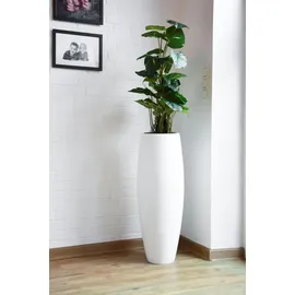 Vivanno Bodenvase Fiberglas Magnum Weiß Matt - 80x23