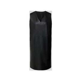 Opus Minikleid Lederoptik Schwarz 44