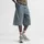 adidas Adicolor Denim-Jorts Mid-Rise Straight Leg Worn Blue Denim 34