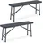Relaxdays Bierbank 42 x 100 x 25 cm Grau