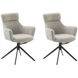 MCA Furniture Esszimmerstuhl, Feingewebe, (2er-Set), drehbar & Schwingfunktion, Sitzhöhe ca. 50 cm
