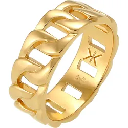 KUZZOI Herren Chunky Chain Look Cool Trend 925 Silber Ringe   