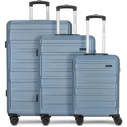 Worldpack New York 2.0 4 Rollen Kofferset 3-teilig  blau