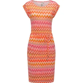 Ragwear Sommerkleid Midikleid Gemustert Orange 36
