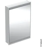 Geberit ONE Spiegelschrank mit ComfortLight, 1 Tür, Anschlag rechts, weiß/Aluminium pulverbeschichtet