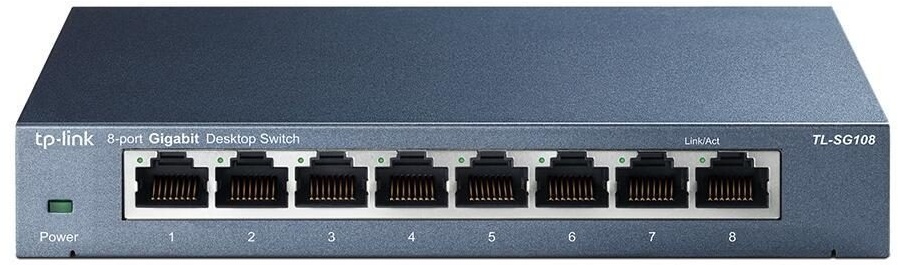 TP-LINK TL-SG108 8-Port 10/100/1000Mbit/s Desktop Switch