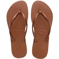 Havaianas Damen Slim Flip Flop, Rust Metallic Copper, 42 EU (EU 43/44) - 43/44 EU