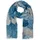 Stylebreaker Schal Ginkgo Leaves", Blätter Muster, Blau-Weiß | Gr.: onesize